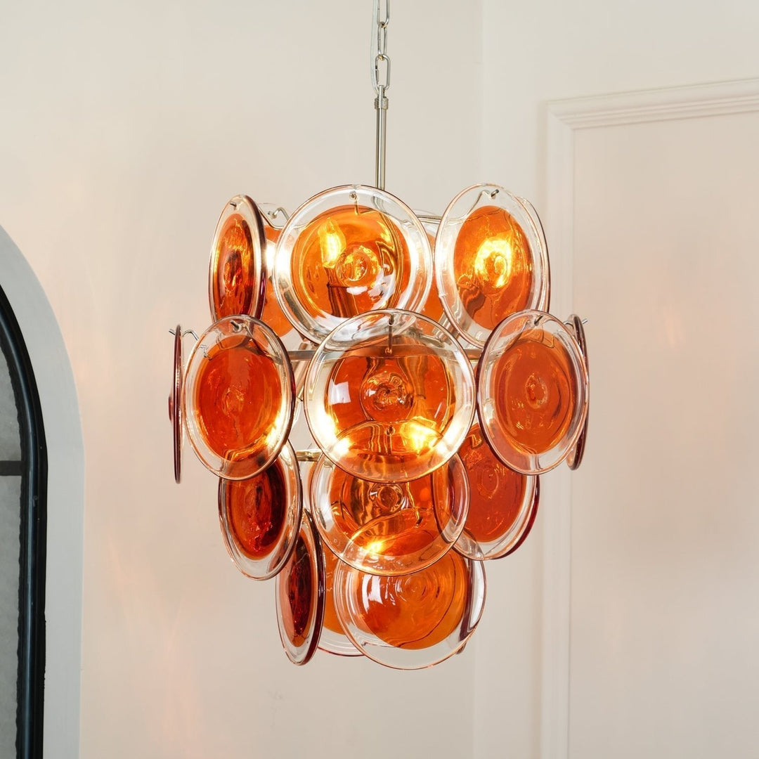 Aurora Chandelier en Verre de Murano Orange - Neutralighting