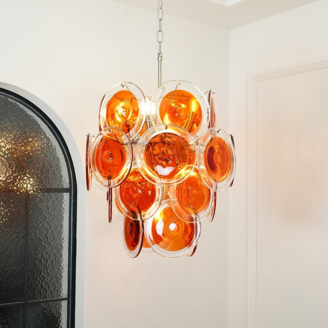 Aurora Chandelier en Verre de Murano Orange - Neutralighting