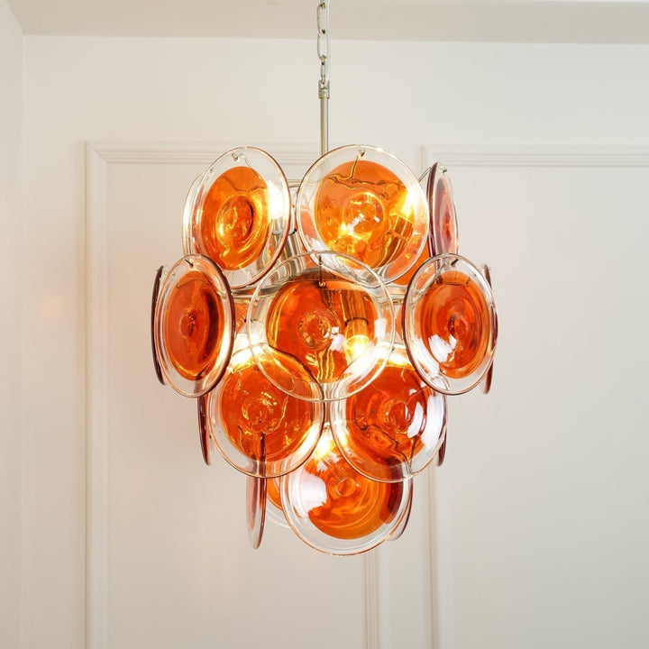 Aurora Chandelier en Verre de Murano Orange - Neutralighting