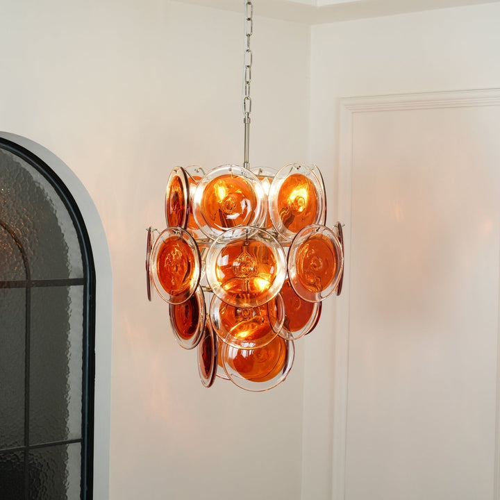 Aurora Chandelier en Verre de Murano Orange - Neutralighting