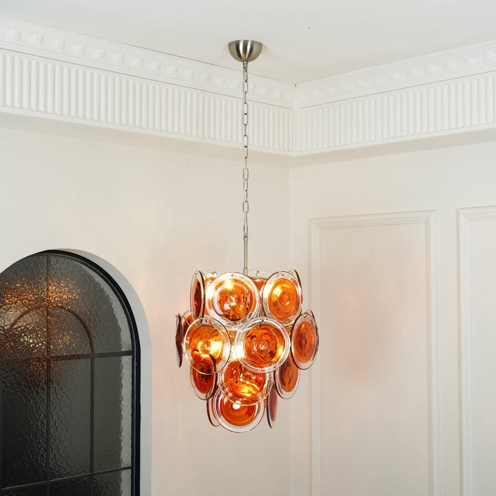 Aurora Chandelier en Verre de Murano Orange - Neutralighting