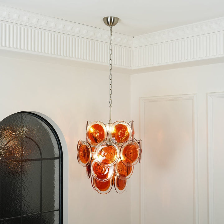 Aurora Chandelier en Verre de Murano Orange - Neutralighting