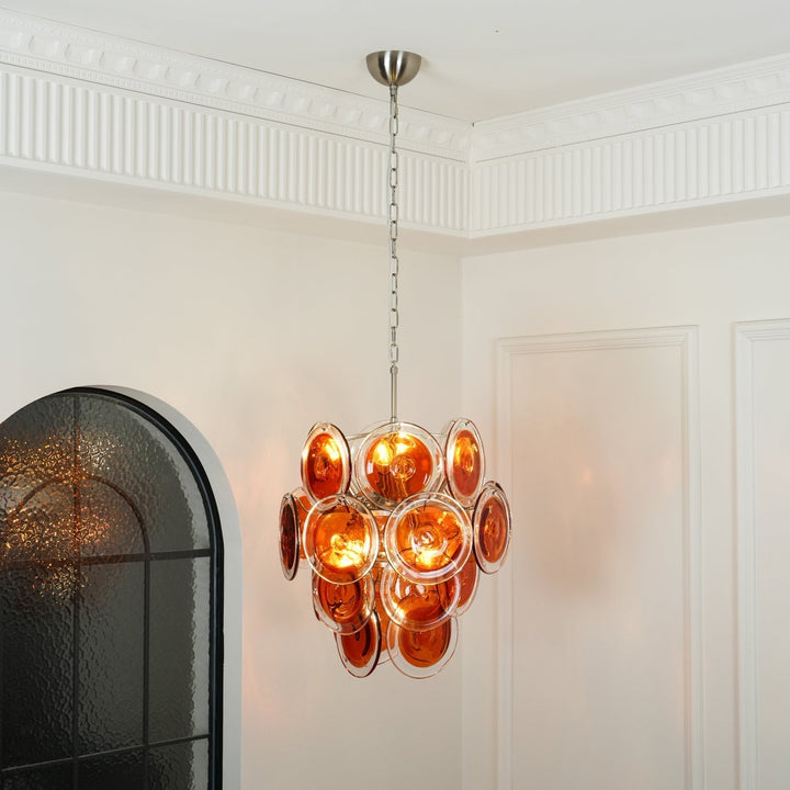 Aurora Chandelier en Verre de Murano Orange - Neutralighting
