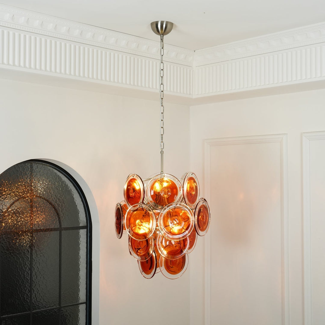 Aurora Chandelier en Verre de Murano Orange - Neutralighting