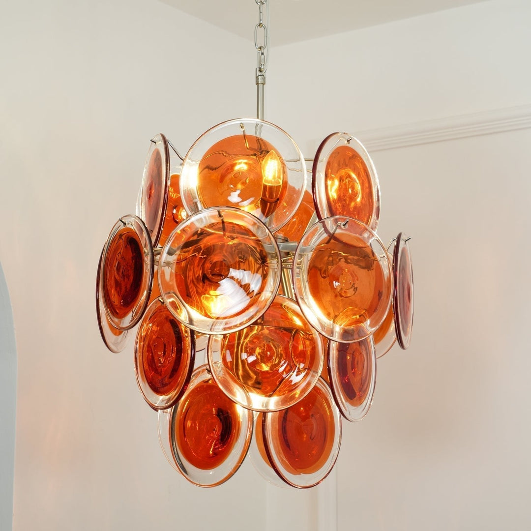 Aurora Chandelier en Verre de Murano Orange - Neutralighting