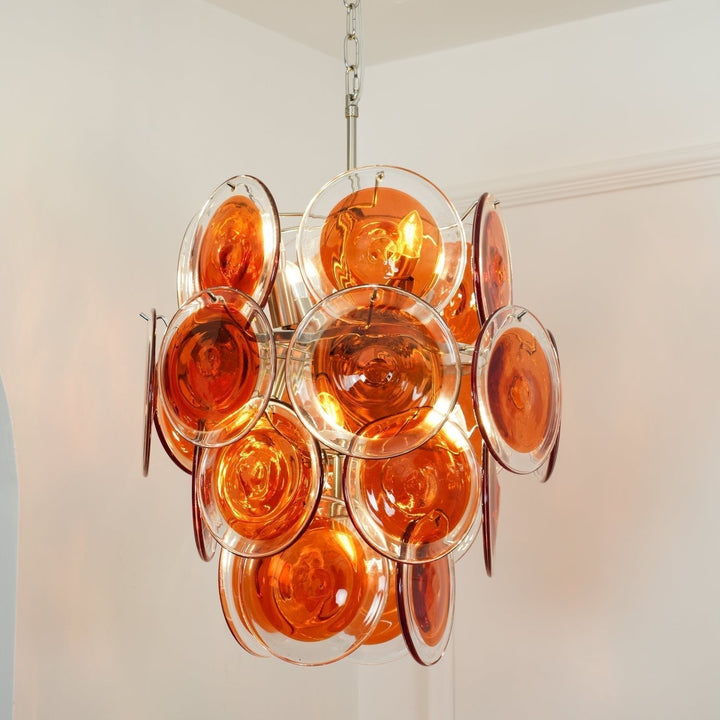 Aurora Chandelier en Verre de Murano Orange - Neutralighting