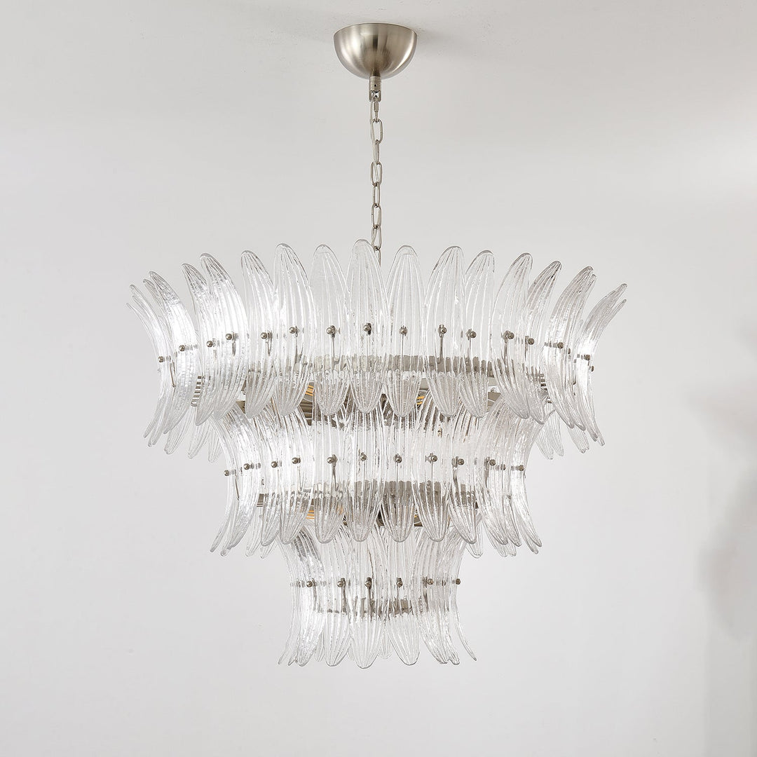 Aurora Chandelier en Verre de Murano Palmette à Niveaux - Neutralighting