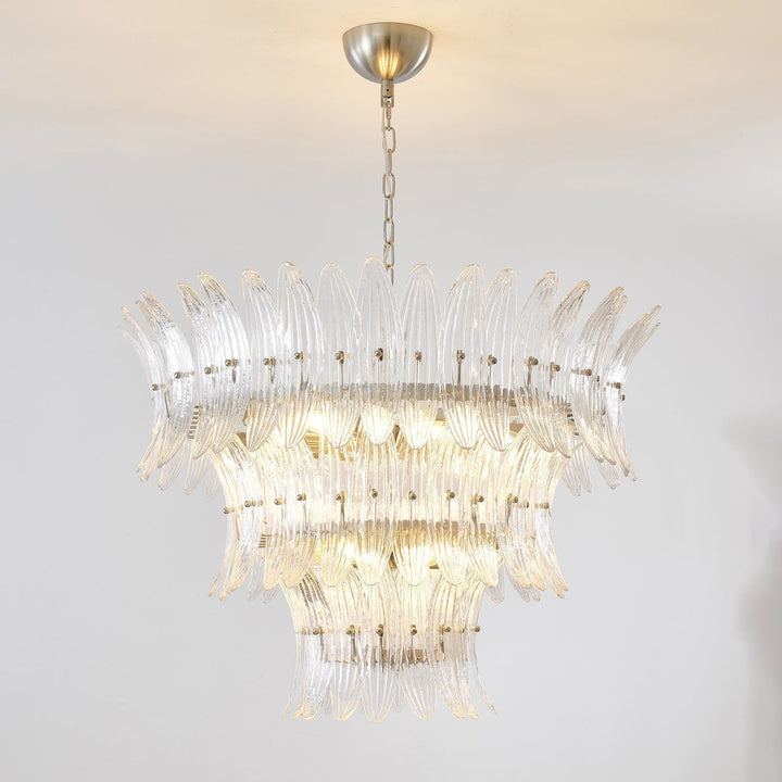 Aurora Chandelier en Verre de Murano Palmette à Niveaux - Neutralighting