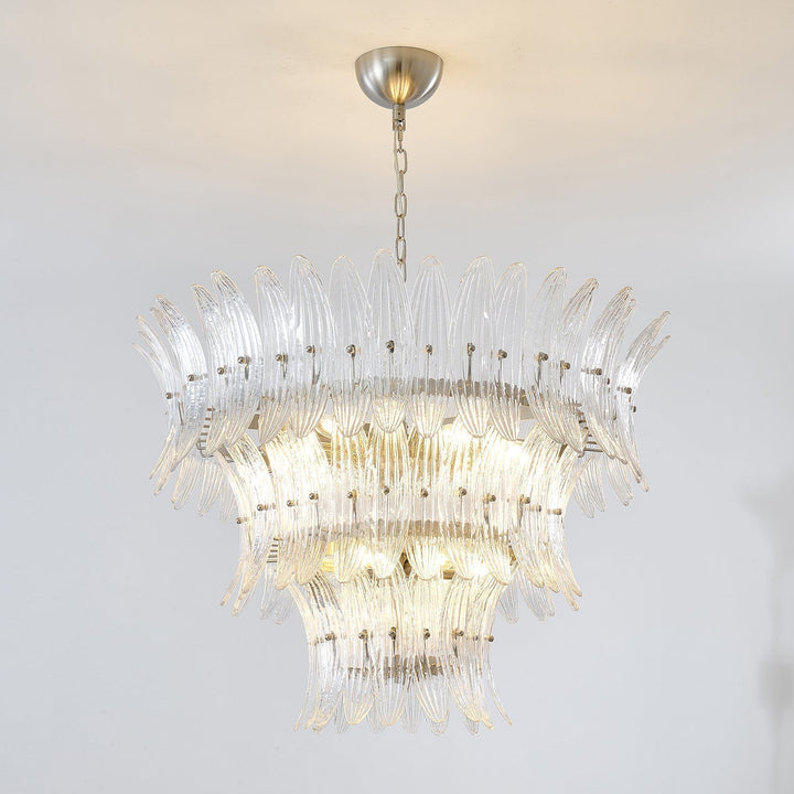 Aurora Chandelier en Verre de Murano Palmette à Niveaux - Neutralighting