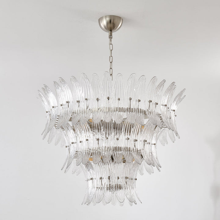 Aurora Chandelier en Verre de Murano Palmette à Niveaux - Neutralighting