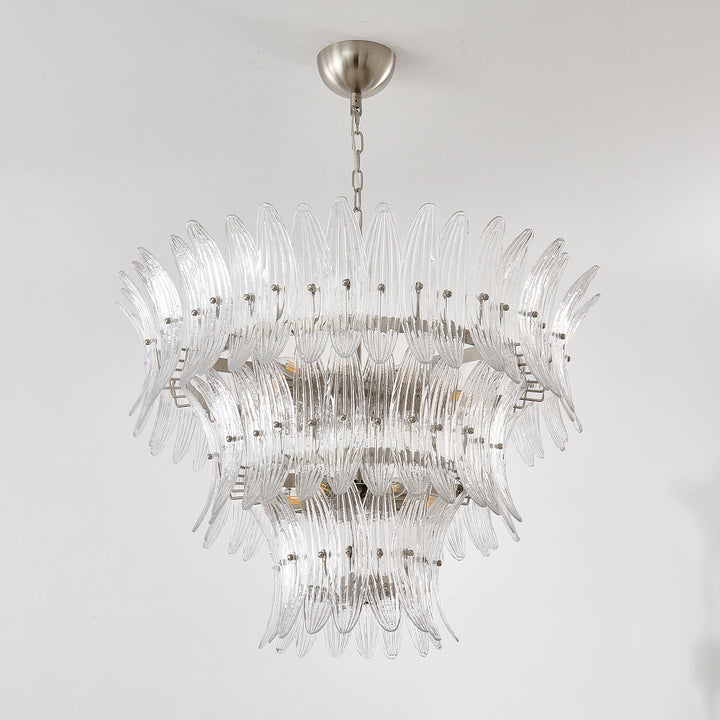 Aurora Chandelier en Verre de Murano Palmette à Niveaux - Neutralighting