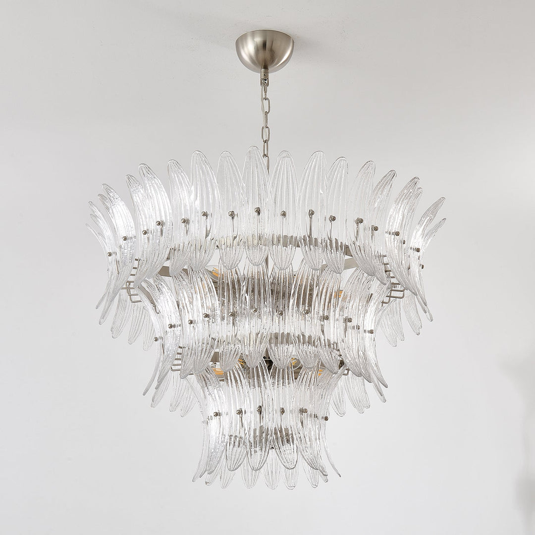 Aurora Chandelier en Verre de Murano Palmette à Niveaux - Neutralighting