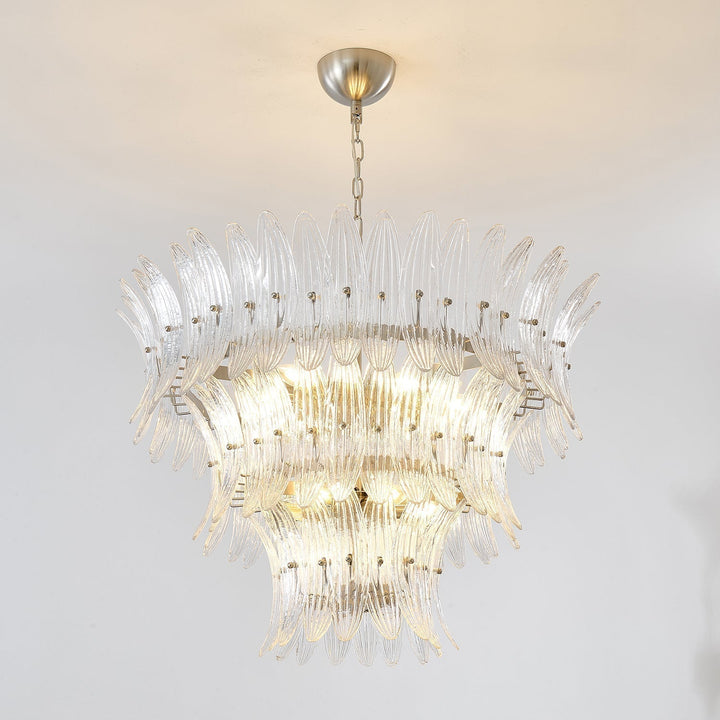 Aurora Chandelier en Verre de Murano Palmette à Niveaux - Neutralighting