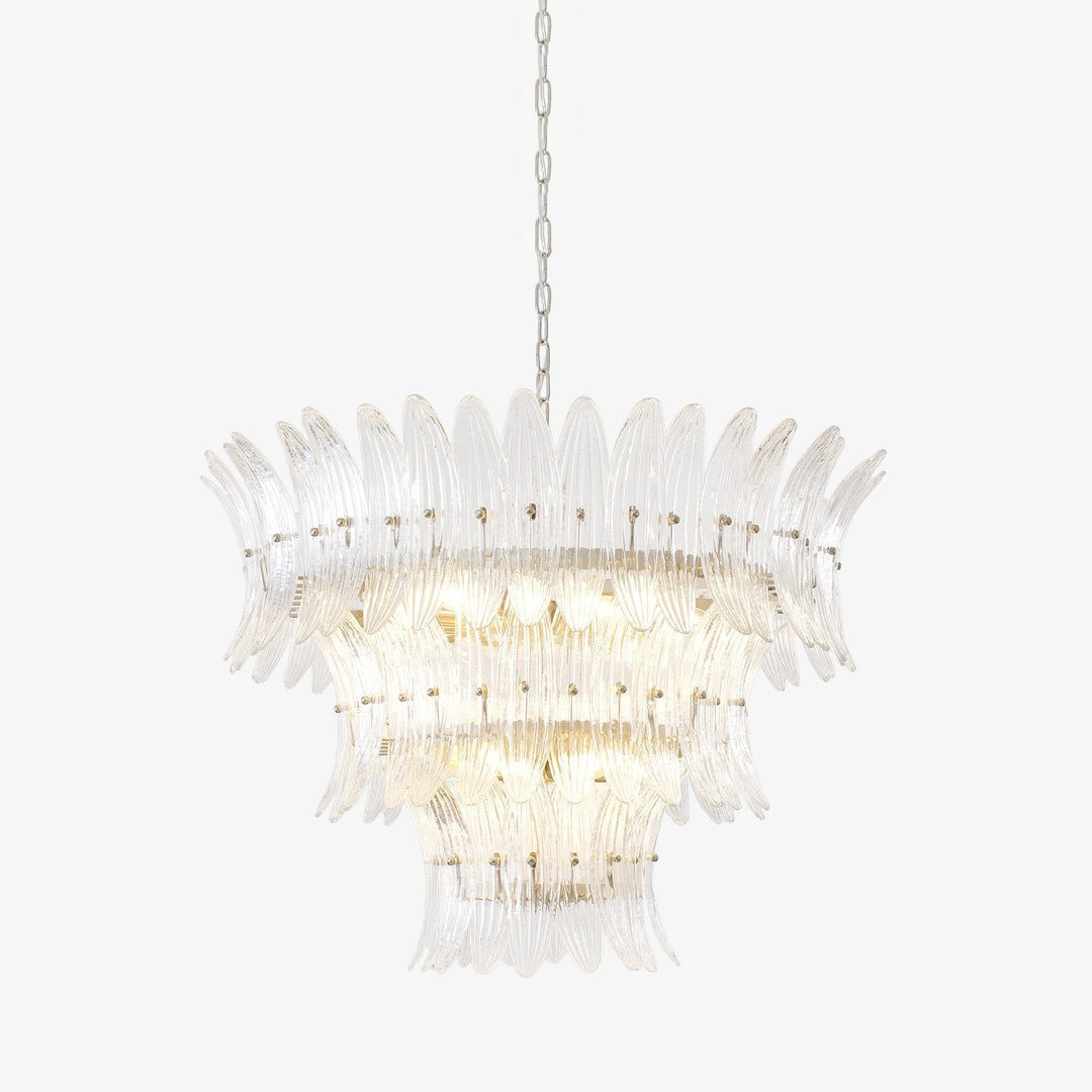 Aurora Chandelier en Verre de Murano Palmette à Niveaux - Neutralighting