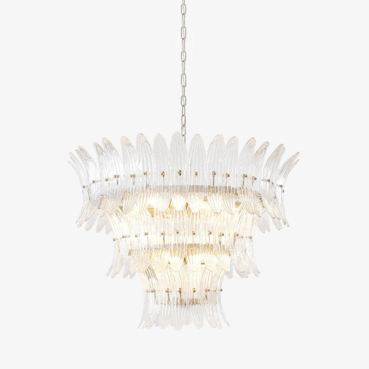 Aurora Chandelier en Verre de Murano Palmette à Niveaux - Neutralighting