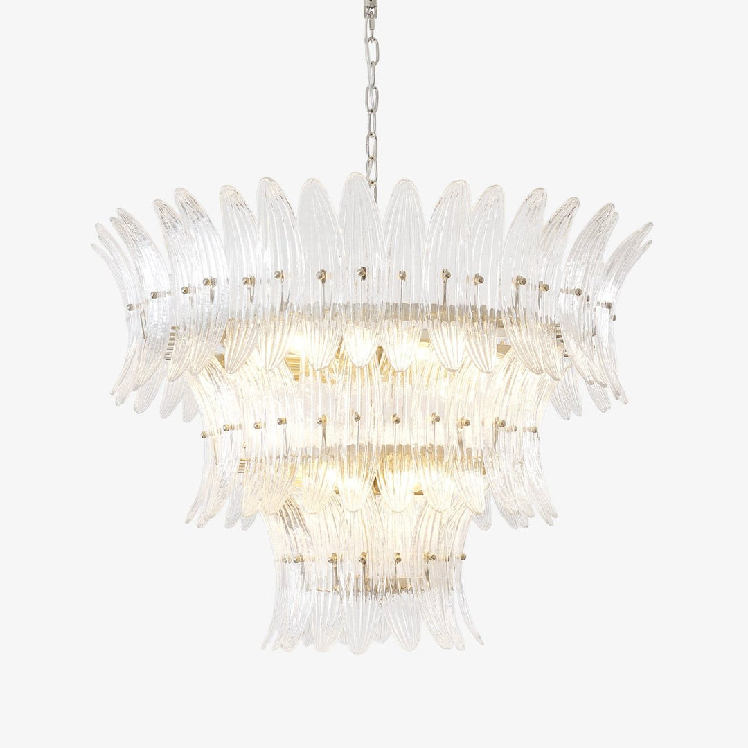 Aurora Chandelier en Verre de Murano Palmette à Niveaux - Neutralighting