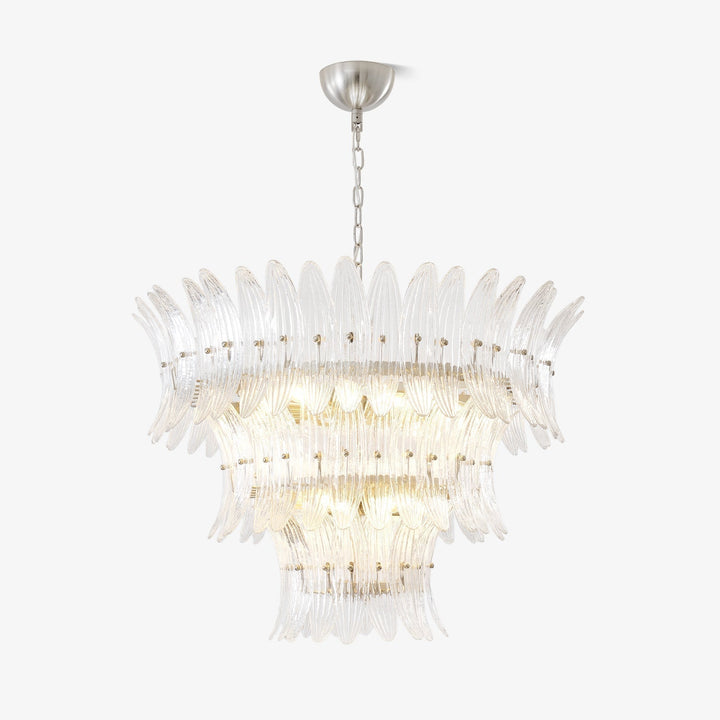 Aurora Chandelier en Verre de Murano Palmette à Niveaux - Neutralighting