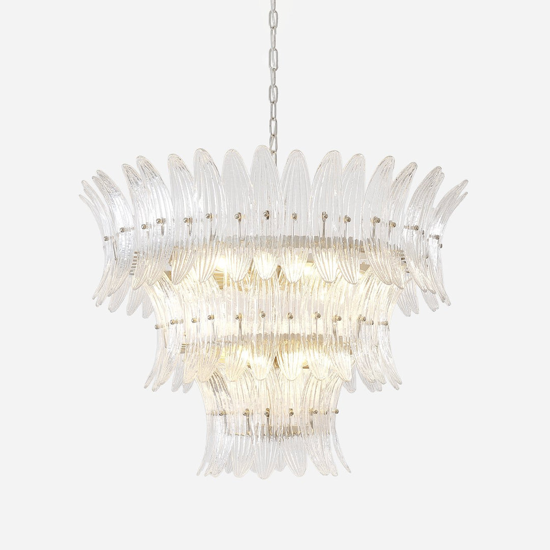 Aurora Chandelier en Verre de Murano Palmette à Niveaux - Neutralighting