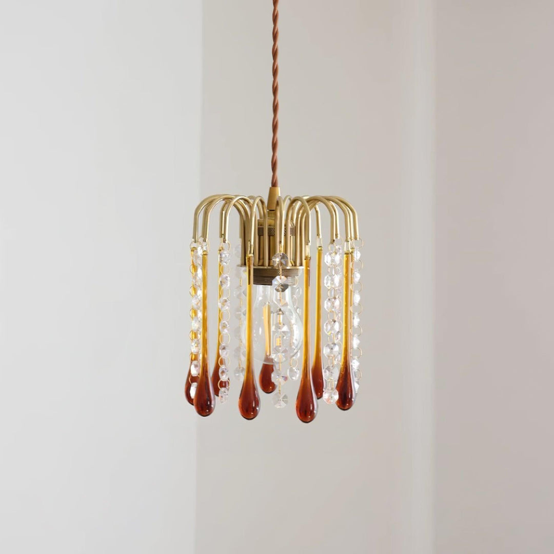 Murano Suspension en Cristal à Niveaux Cascade - Neutralighting