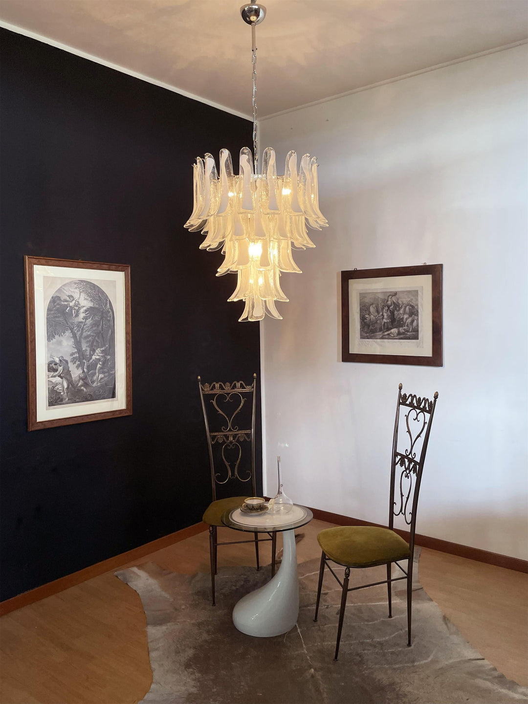 Alsorisra Lustre Postmoderne de Luxe en Verre Pétale - Neutralighting