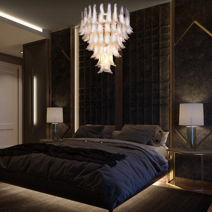 Alsorisra Lustre Postmoderne de Luxe en Verre Pétale - Neutralighting
