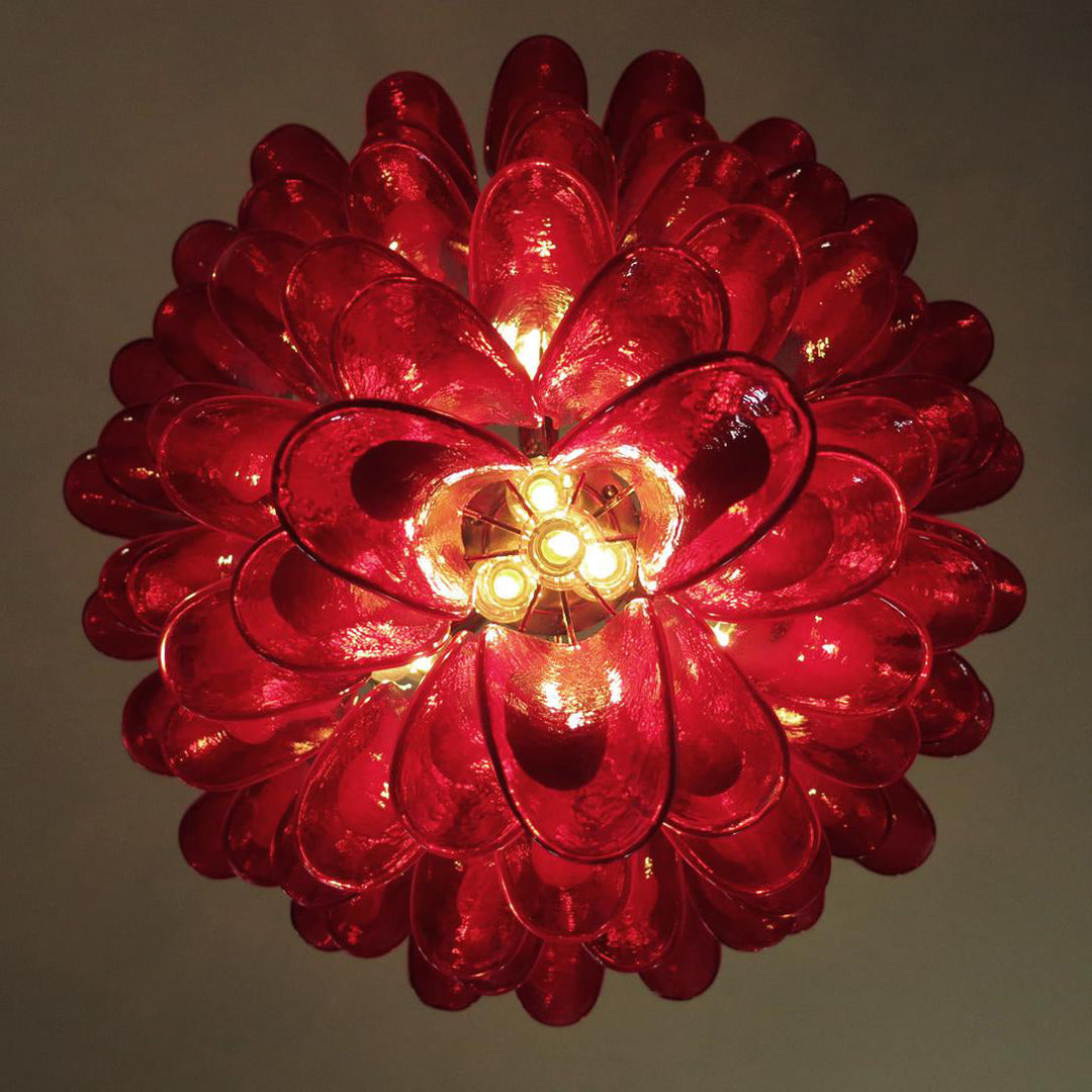 Alsorisra Lustre Postmoderne de Luxe en Verre Pétale - Neutralighting
