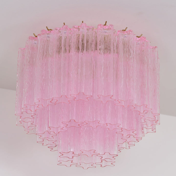 Aurora Lampe de Plafond en Verre Murano Rose Vintage - Neutralighting