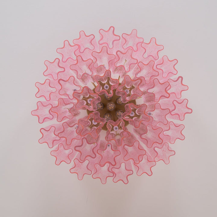 Aurora Lampe de Plafond en Verre Murano Rose Vintage - Neutralighting