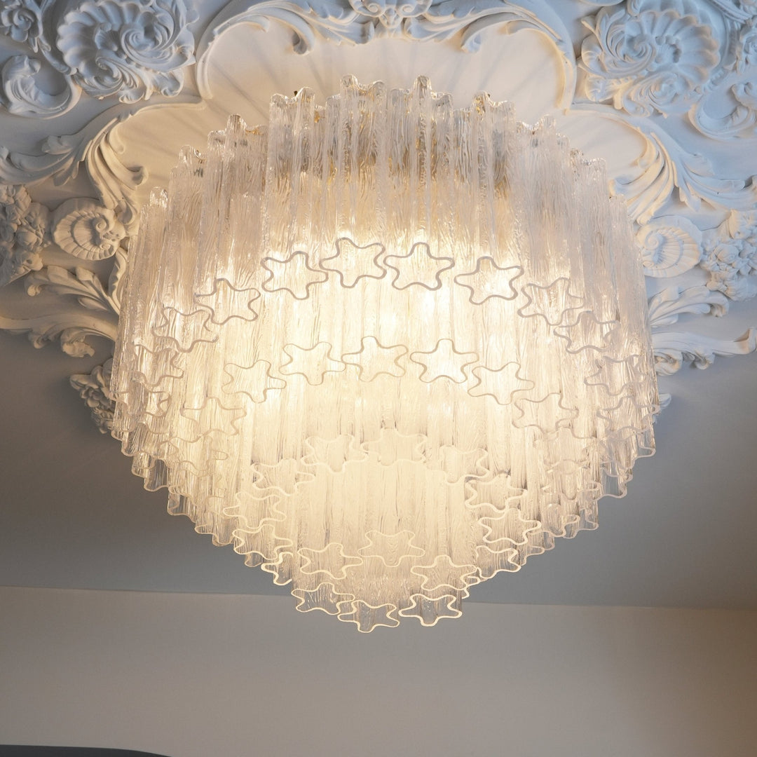 Aurora Lampe de Plafond en Verre Murano Rose Vintage - Neutralighting