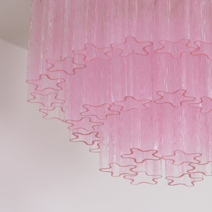 Aurora Lampe de Plafond en Verre Murano Rose Vintage - Neutralighting