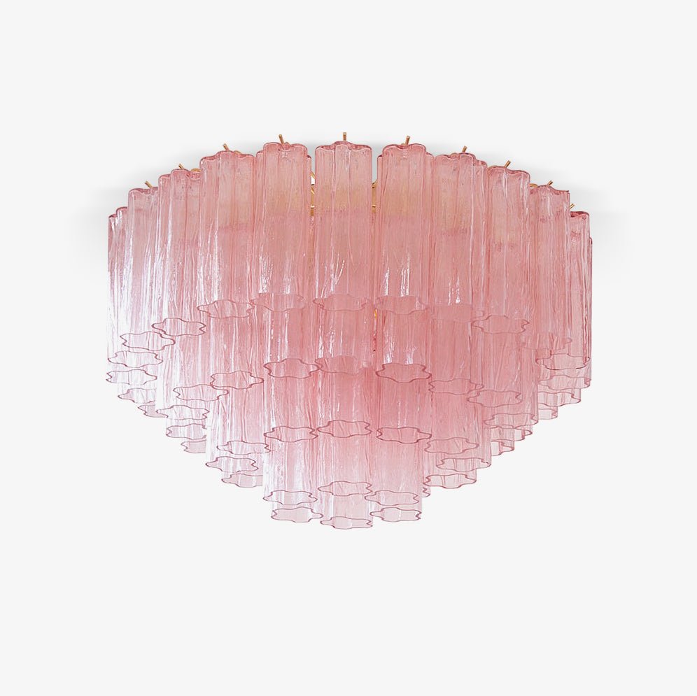 Aurora Lampe de Plafond en Verre Murano Rose Vintage - Neutralighting