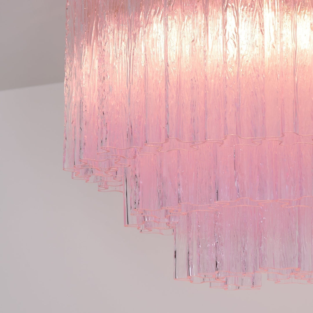 Aurora Lampe de Plafond en Verre Murano Rose Vintage - Neutralighting