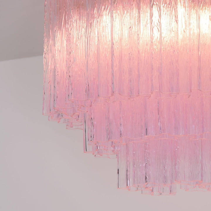 Aurora Lampe de Plafond en Verre Murano Rose Vintage - Neutralighting
