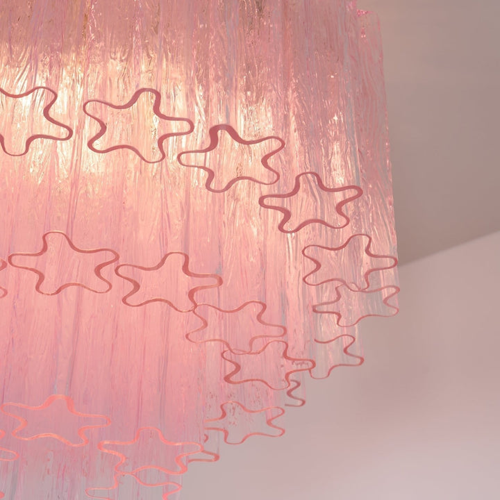 Aurora Lampe de Plafond en Verre Murano Rose Vintage - Neutralighting