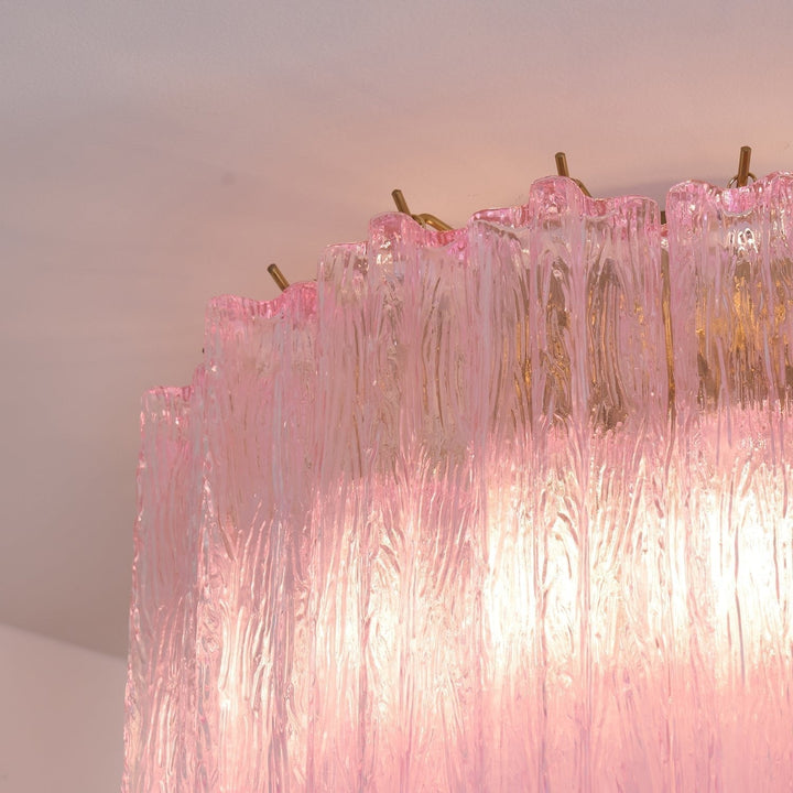 Aurora Lampe de Plafond en Verre Murano Rose Vintage - Neutralighting