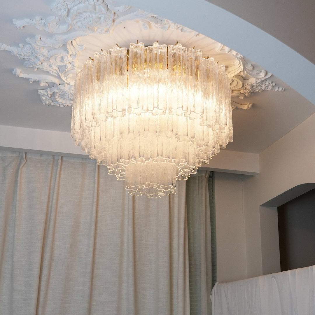 Aurora Lampe de Plafond en Verre Murano Rose Vintage - Neutralighting