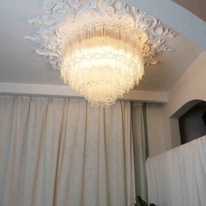 Aurora Lampe de Plafond en Verre Murano Rose Vintage - Neutralighting