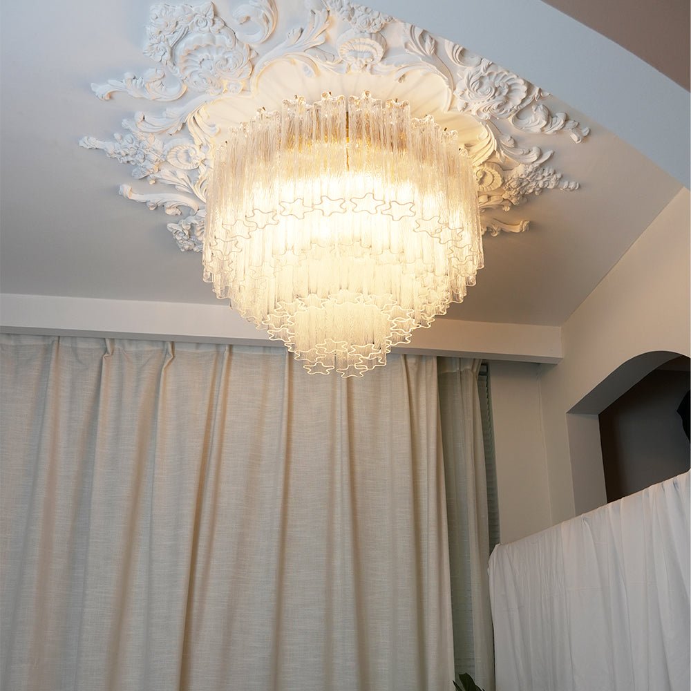 Aurora Lampe de Plafond en Verre Murano Rose Vintage - Neutralighting
