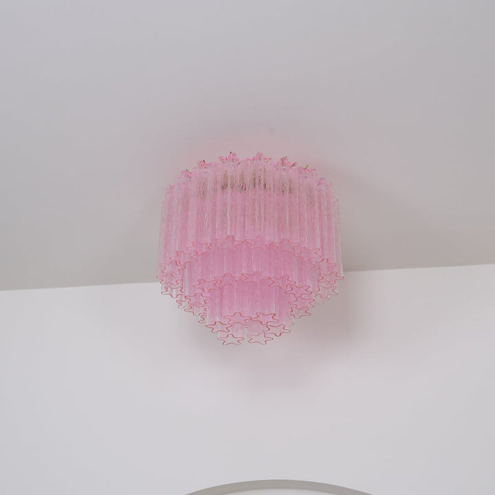 Aurora Lampe de Plafond en Verre Murano Rose Vintage - Neutralighting