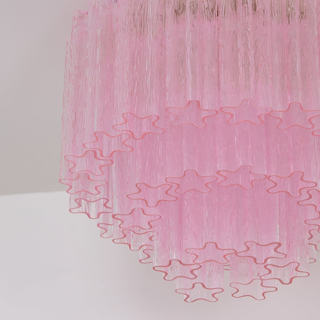 Aurora Lampe de Plafond en Verre Murano Rose Vintage - Neutralighting