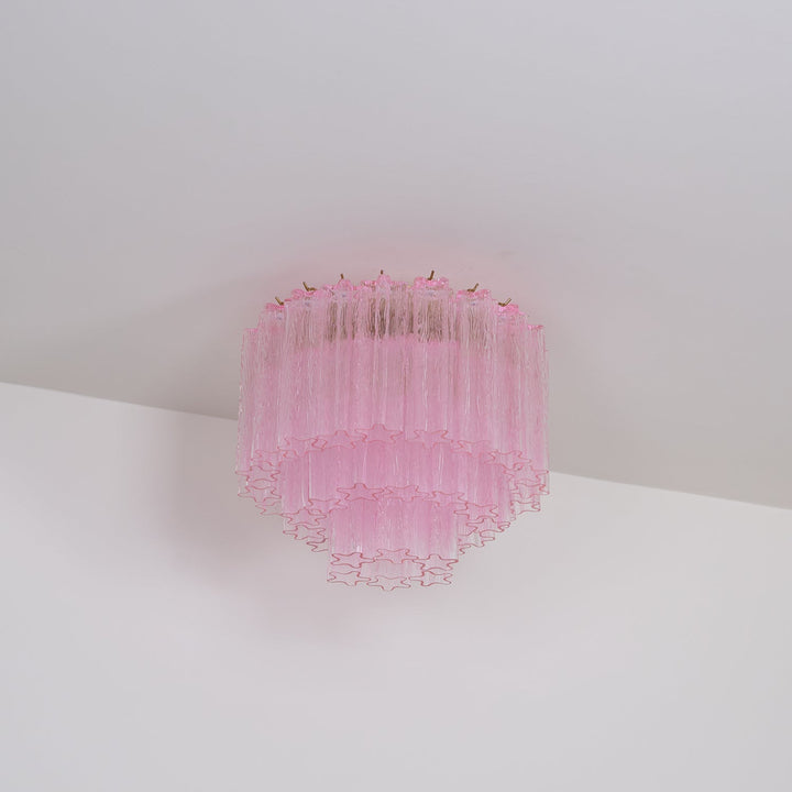 Aurora Lampe de Plafond en Verre Murano Rose Vintage - Neutralighting