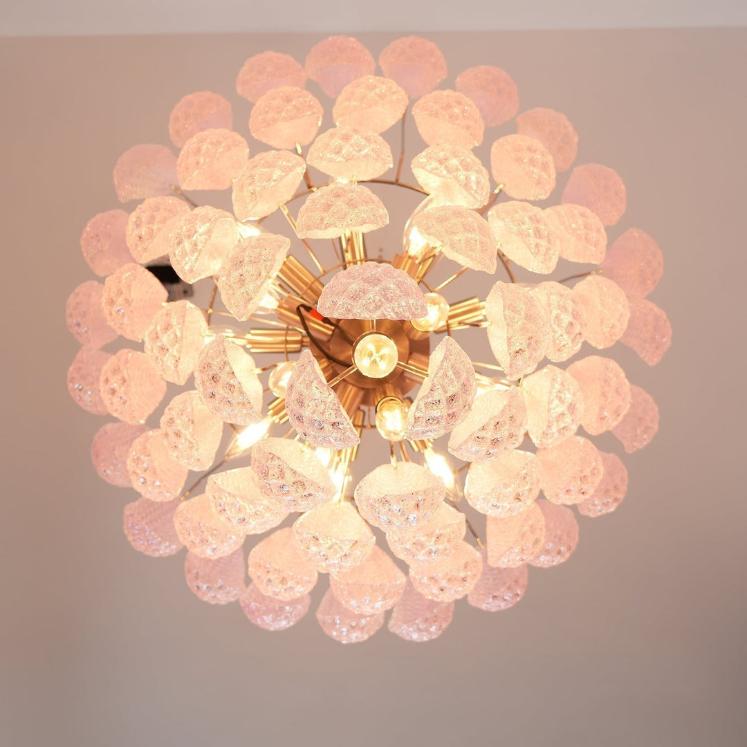 Aurora Chandelier en Verre Rose Luxe - Neutralighting
