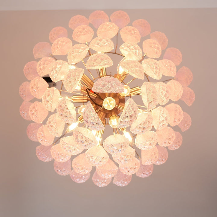 Aurora Chandelier en Verre Rose Luxe - Neutralighting
