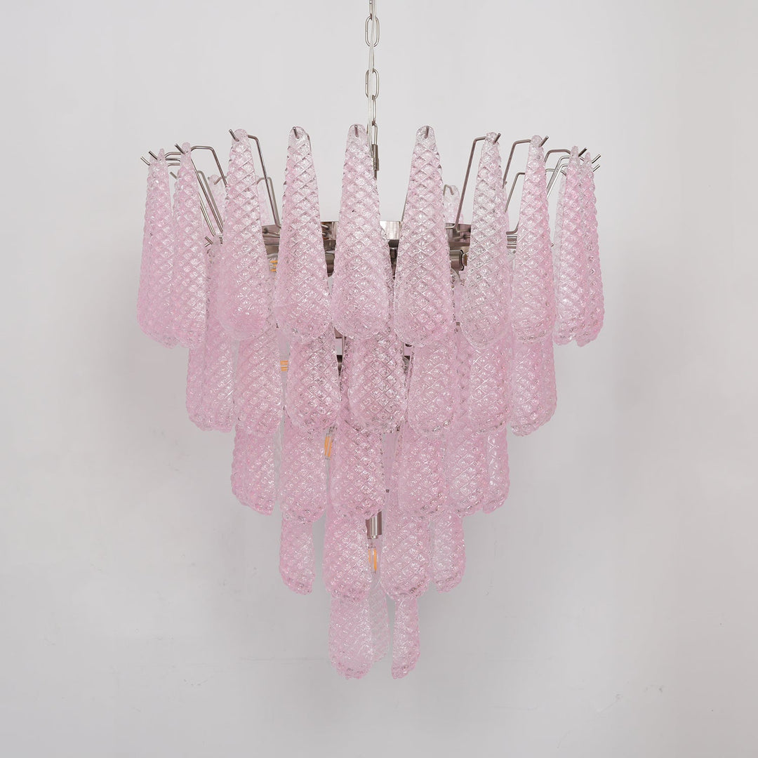 Aurora Chandelier en Verre Rose Luxe - Neutralighting