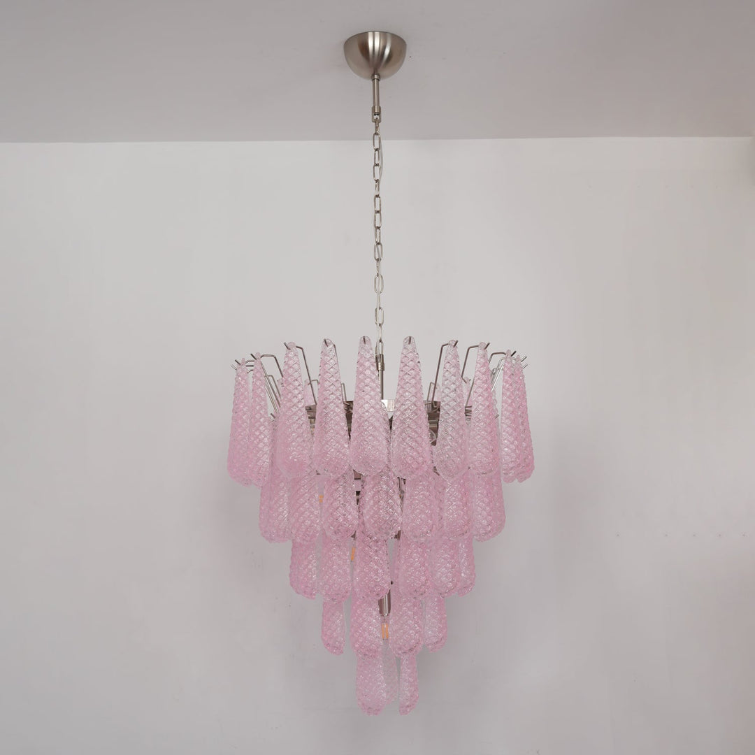Aurora Chandelier en Verre Rose Luxe - Neutralighting