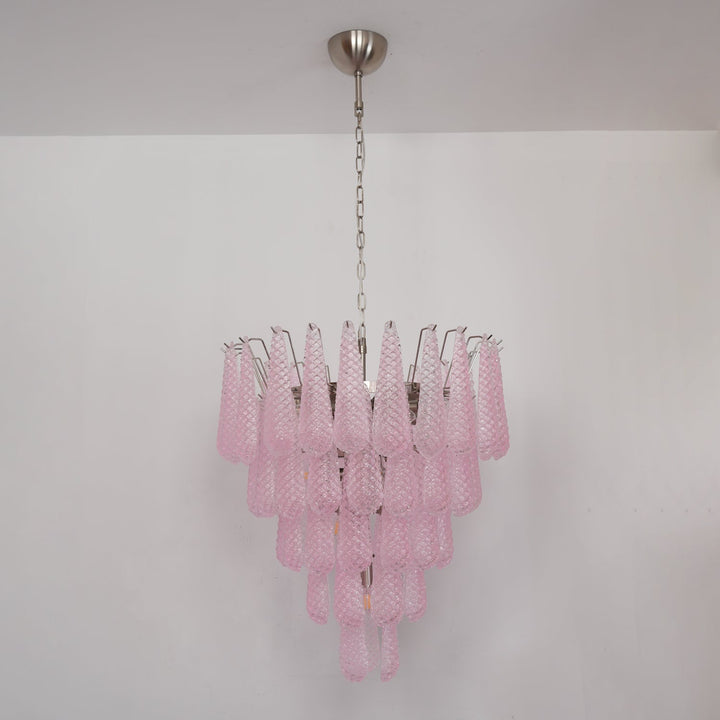Aurora Chandelier en Verre Rose Luxe - Neutralighting