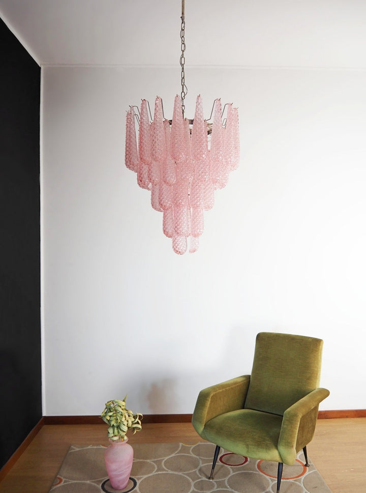 Aurora Chandelier en Verre Rose Luxe - Neutralighting