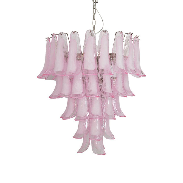 Aurora Chandelier Pétales en Verre de Murano Rose Cascade - Neutralighting