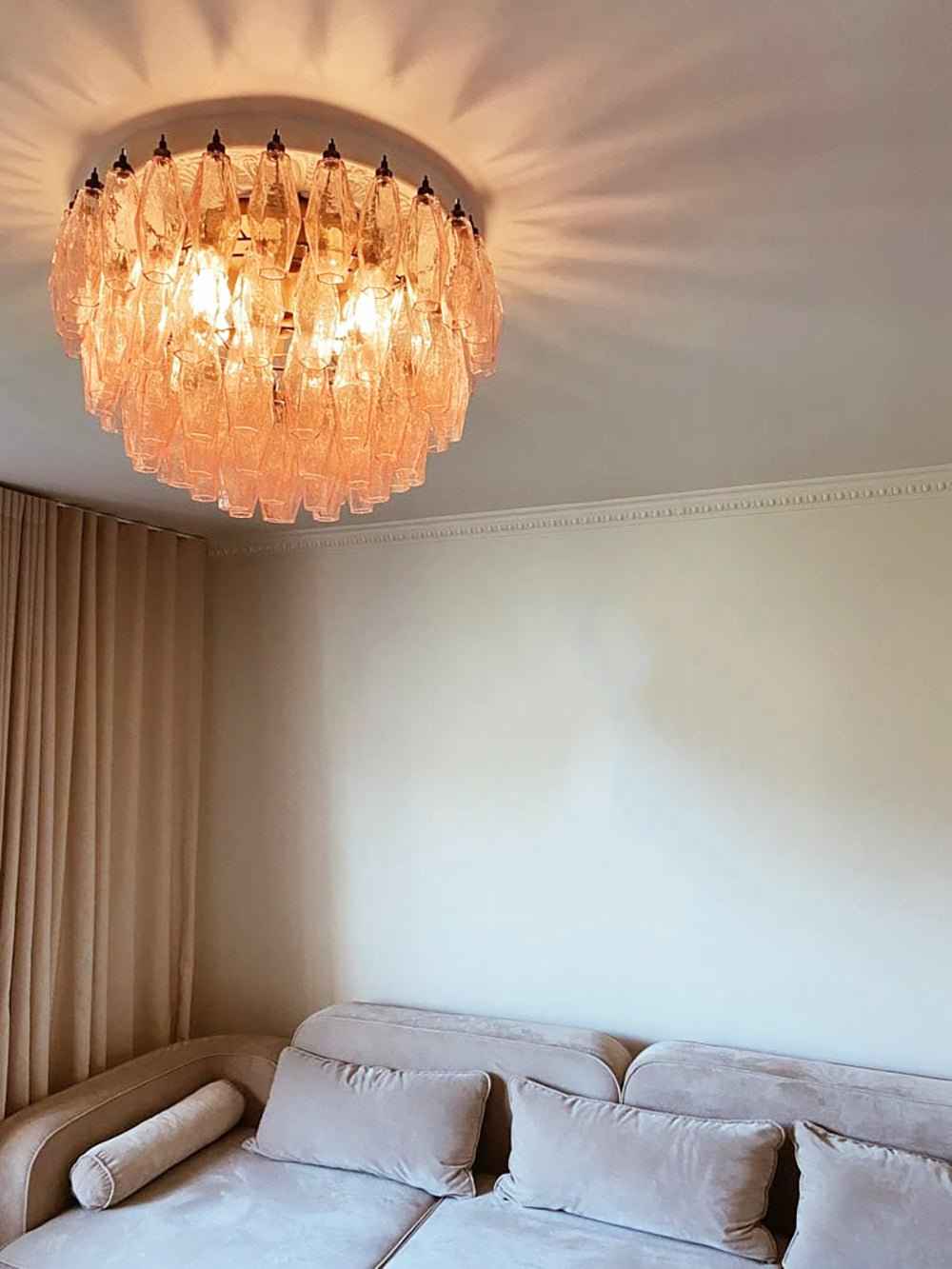 Aurora Verre 63cm Rose LED