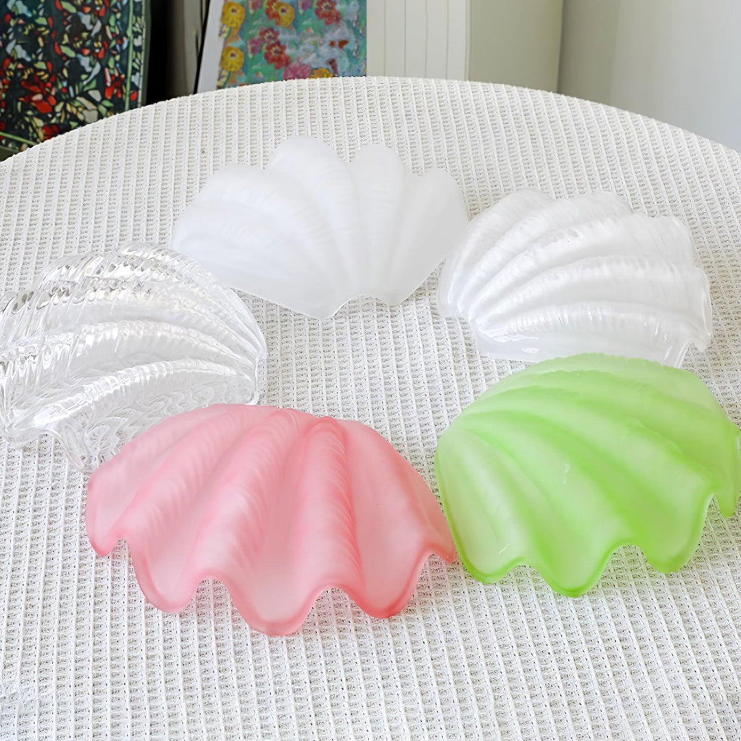 Lampe Pendante Coquille Murano Rose avec Barre Laiton Baroque Flair Artistique - Neutralighting
